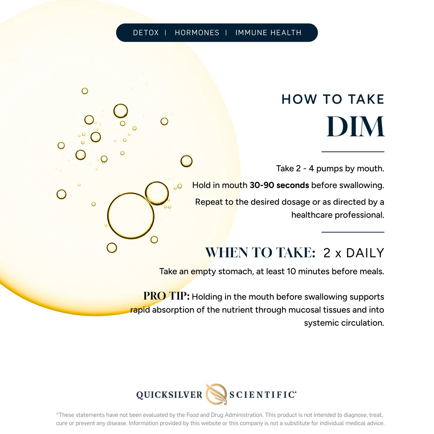 Usage instructions for Quicksilver Scientific DIM